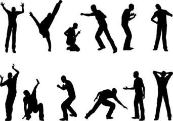 Male Action Poses in vector Format