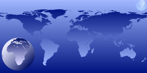 Blue and White Vector Worlds