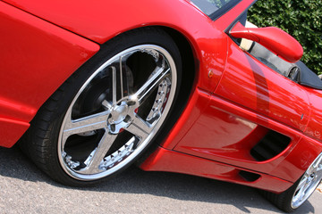 Red convertible sportscar