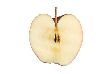 Sliced apple against white background