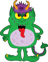 Fototapeta premium Little Green Monster