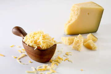 Grated parmesan and gouda cheese 