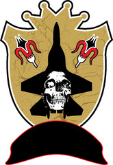 Abstract skull shield