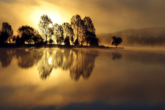 Sunrise on Boivin Lake, Quebec