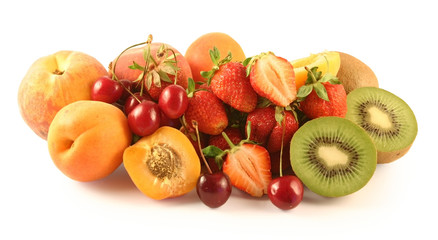 The strawberry, sweet cherry, kiwi, peaches and apricots 