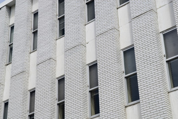 Abstract image of a 1960's office building