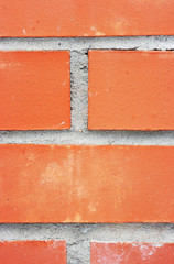 Red bricks photographed close up