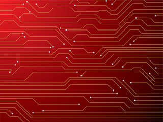 digital red circuit board