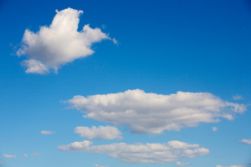 Naklejka na ściany i meble blue sky with white clouds in a precious day
