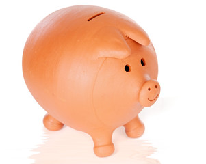 Photo of a moneybox a over white background