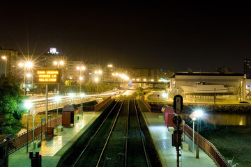 long exposure shot - railway station in Alicante, Spain