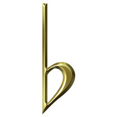 3D Golden Flat Symbol