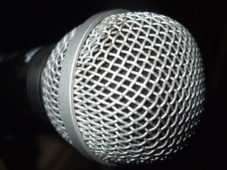 Close up of head of a Vocal Microphone