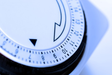 Close up of timer meter
