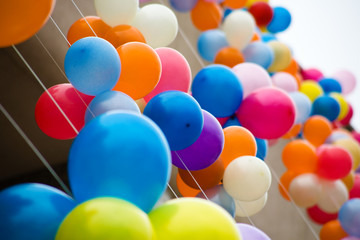 Fototapeta na wymiar Kolorowe balony powietrza. Air baloons festiwalu, Nowosybirsk