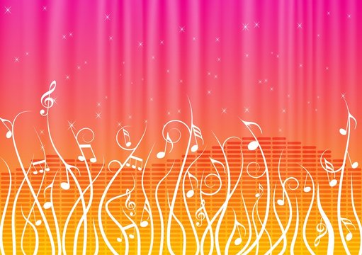 Music Waterfall - pink