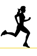 COUREUSE A PIED FOND BLANC