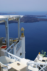 Cafeteria on Santorini island