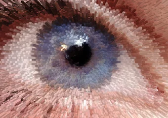 Zelfklevend Fotobehang Pixel Pixel oog