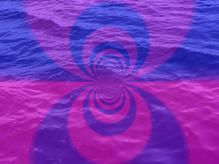 retro style abstract fractal background manipulation of water