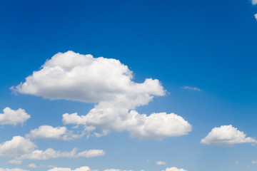 Blue sky with white fluffy clouds 2 (landscape)