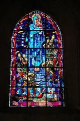 Foto auf Acrylglas Sainte Mère Eglise, vitrail © Gérard Véclin