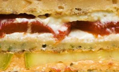 Close up of catering sandwiches background