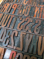 Caractere  typographique d'imprimerie