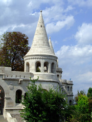 Fototapeta premium Tower of Fishermen's Bastion on the castle hill of Budapest