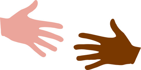 Mani che si avvicinano