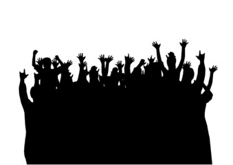 schattenbild konzert-publikum