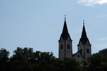 Fototapeta na wymiar sloveian church towers