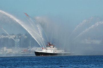 Firefighter boat