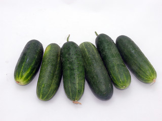 six cucumbers