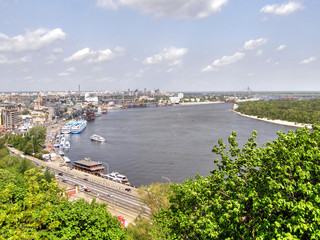 The river Dnepr. Kiev.