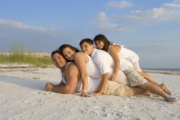Fototapeta premium Family time on a beach