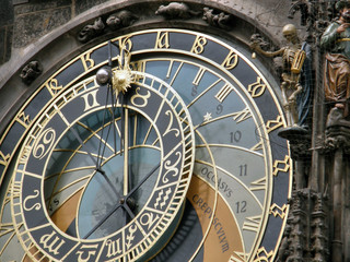 Fototapeta na wymiar Ancient watches. Prague.