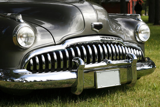 close up of vintage car