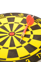 a dart on a dartboard, concept of success