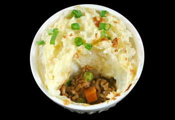 Farmstyle cottage pie ready to be served.
