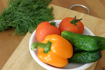 Ingredients mix salad