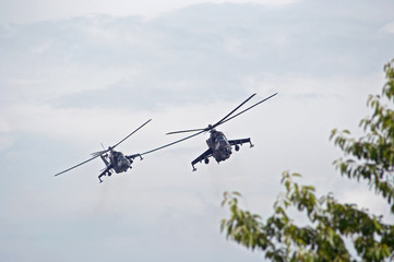 Fototapeta na wymiar helicopters