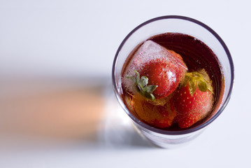 cold strawberry drink