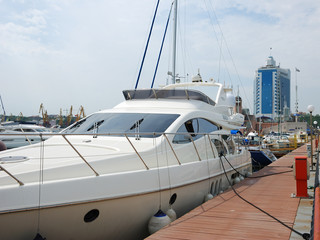 Cute sea motor boat