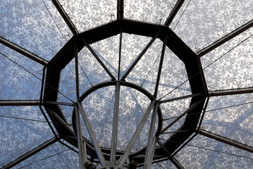 glass fiber tent in the town