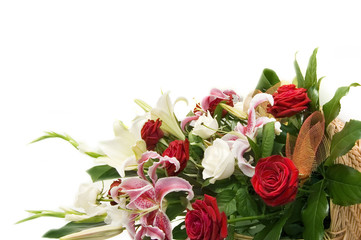 bouquet of flower isolated on white