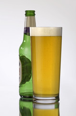 Bottle and glass