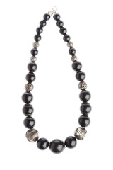 Necklace from a beads on a white background