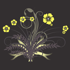 beautiful abstract vector floral design