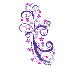 beautiful abstract vector floral design